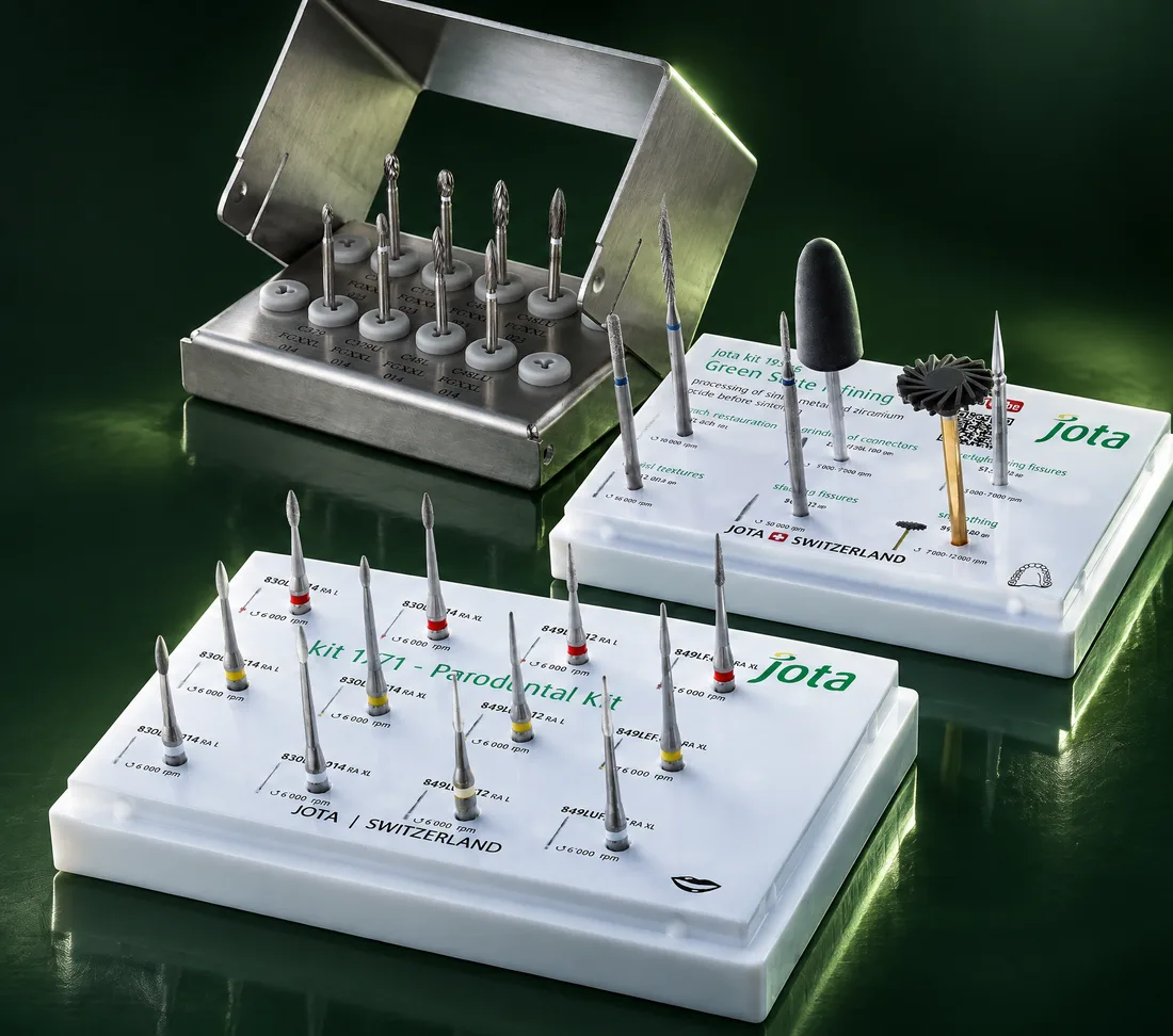 Kits JOTA: periodoncia 1771, zirconio 1936 y caja de cirugía