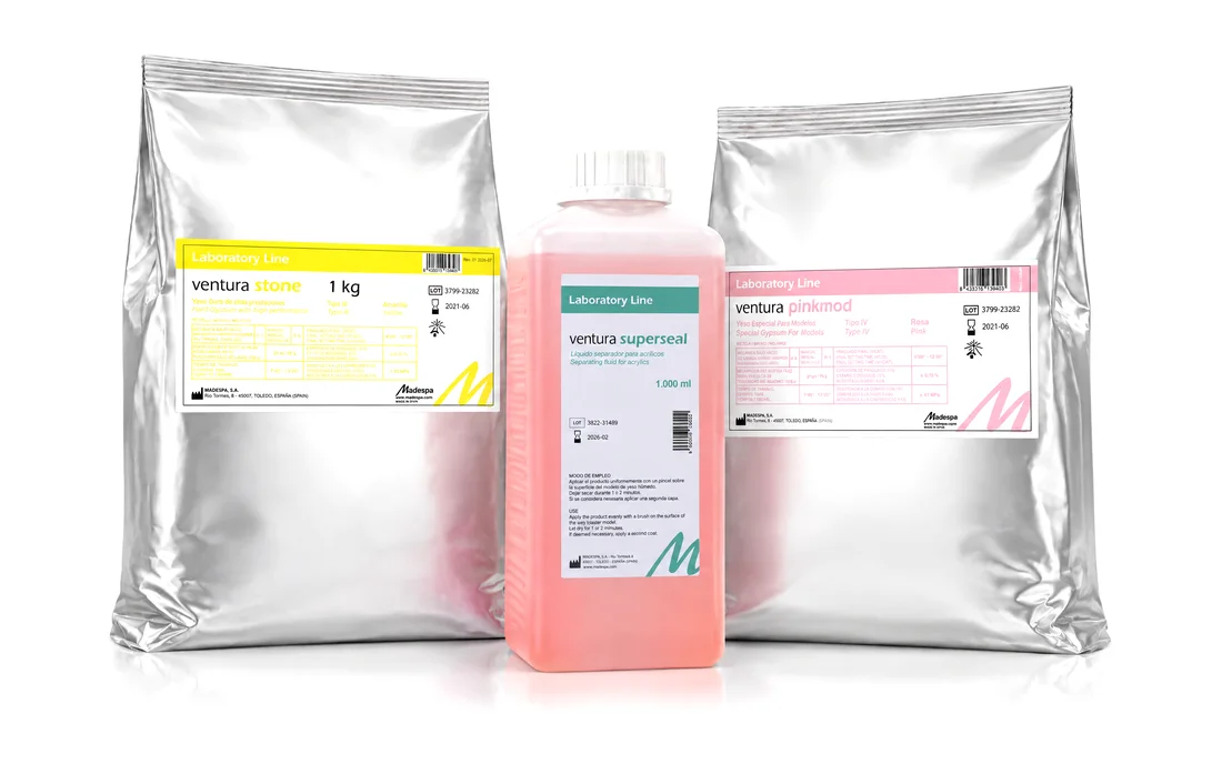 Yesos Madespa: bolsas Ventura Stone y Pinkmod y barniz Superseal