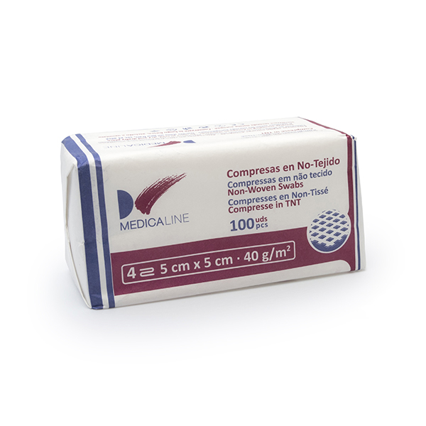 Gasas 5x5cm no estériles Medicaline, 100 unidades.