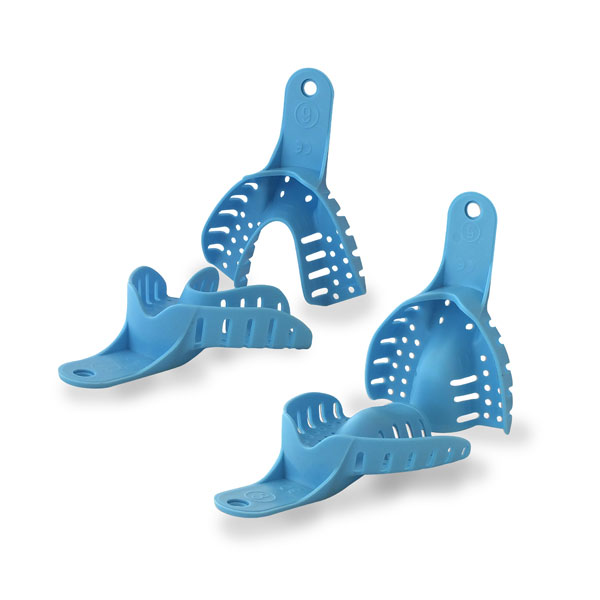 Cubetas impresión dental Starline, plástico, sin soldadura, 10 unidades.