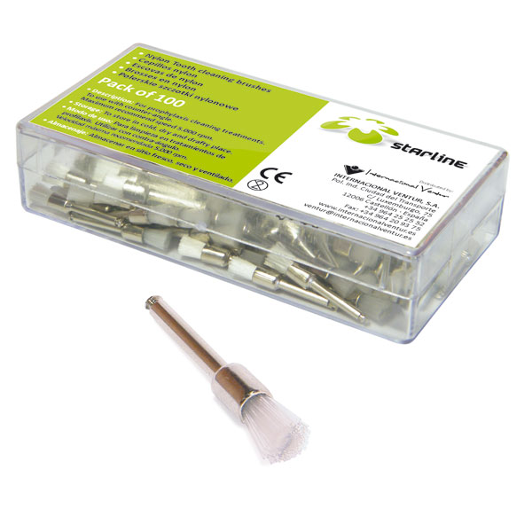 Cepillo Profilaxis Nylon Punta 100uds.