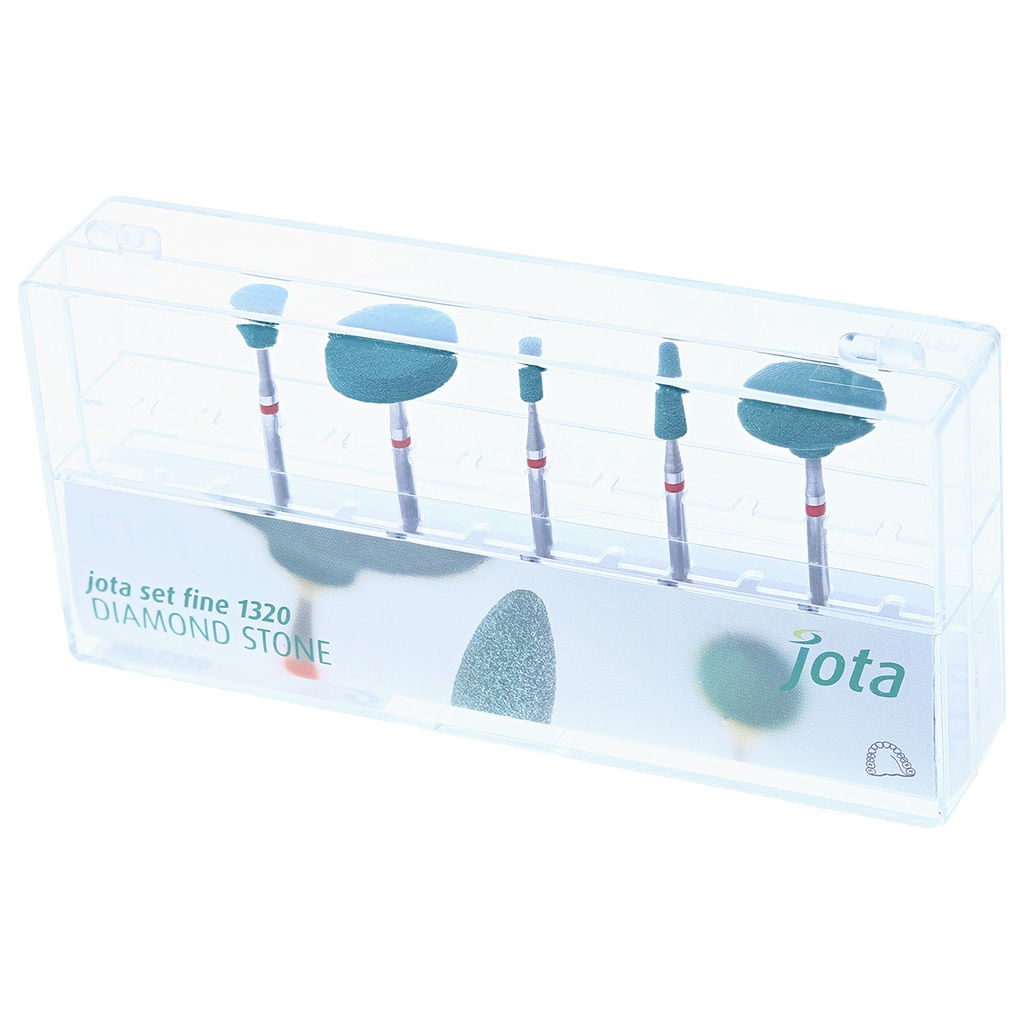 Kit Diamond Stone JOTA para pulido y acabado de cerámica dental.