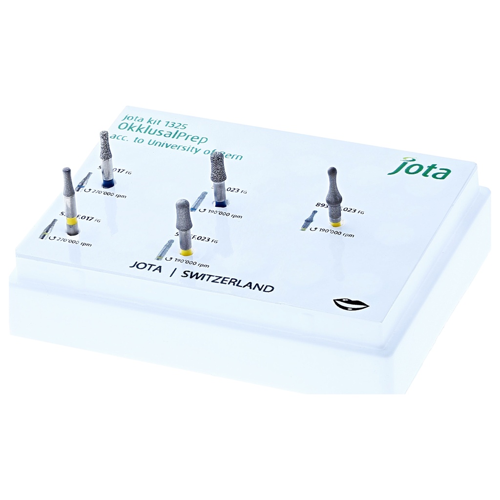 Kit Preparación Oclusal JOTA: fresas y accesorios para odontología.