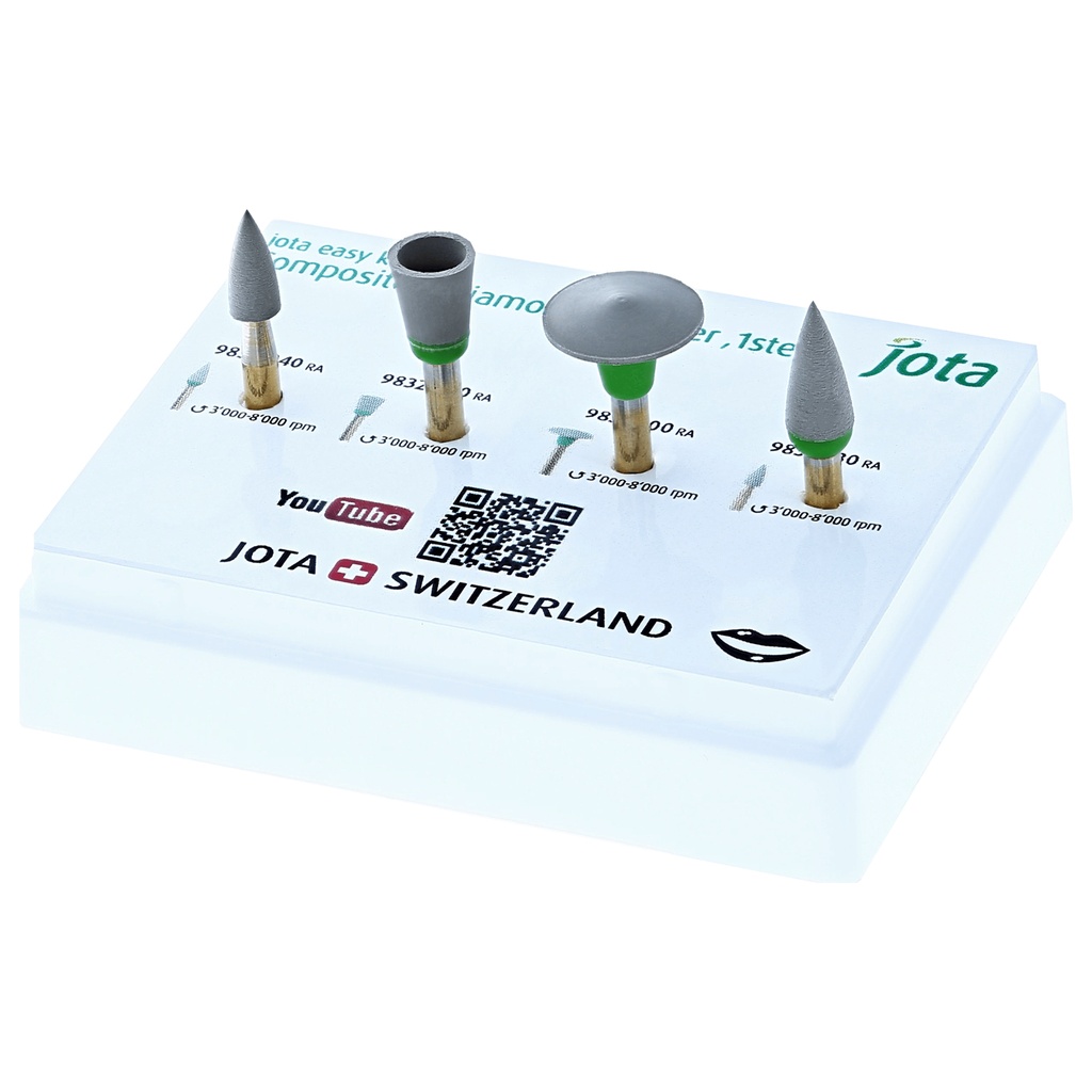Kit diamantado JOTA para pulido de composite en un paso.
