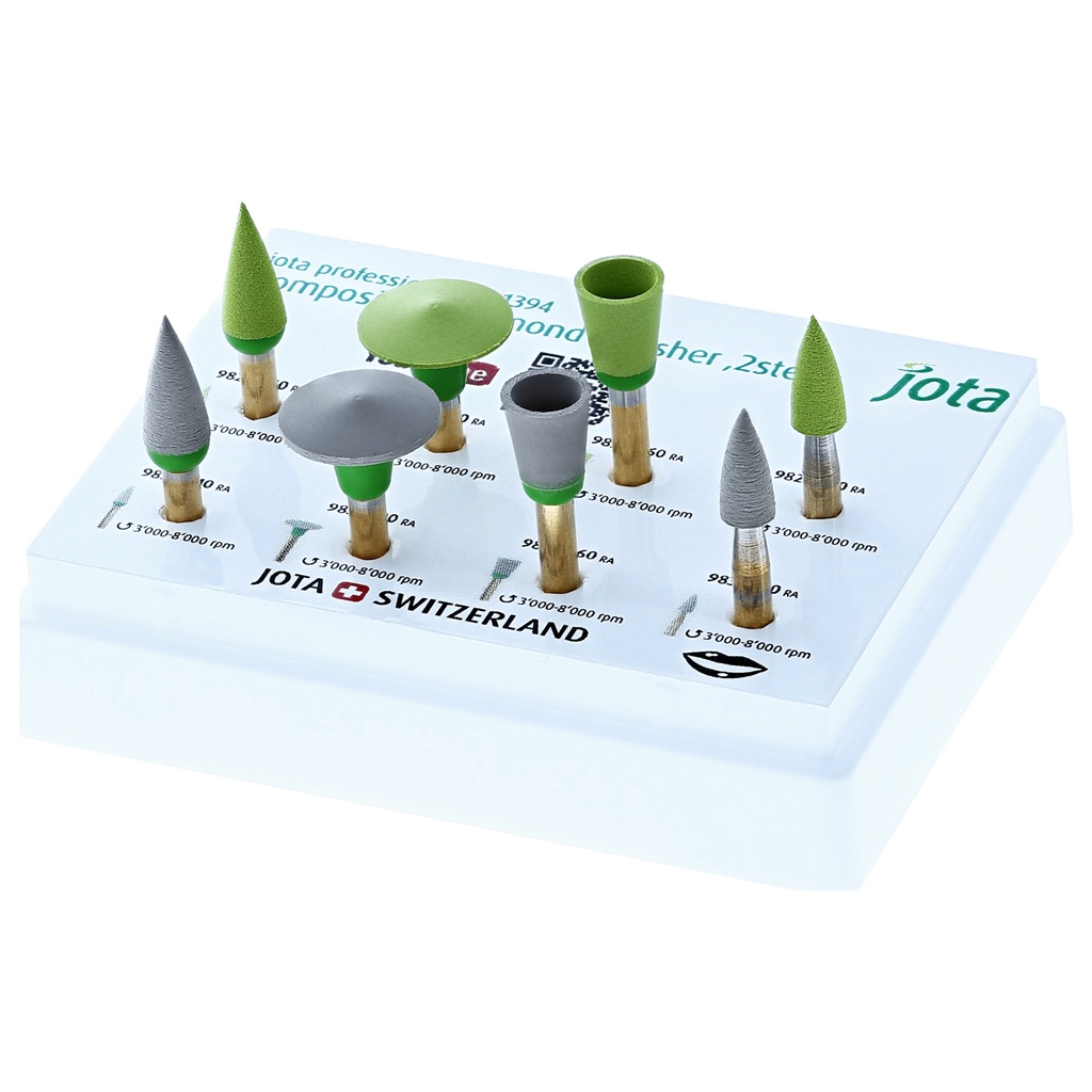 Kit Diamantados JOTA para pulido de composite en 2 pasos.
