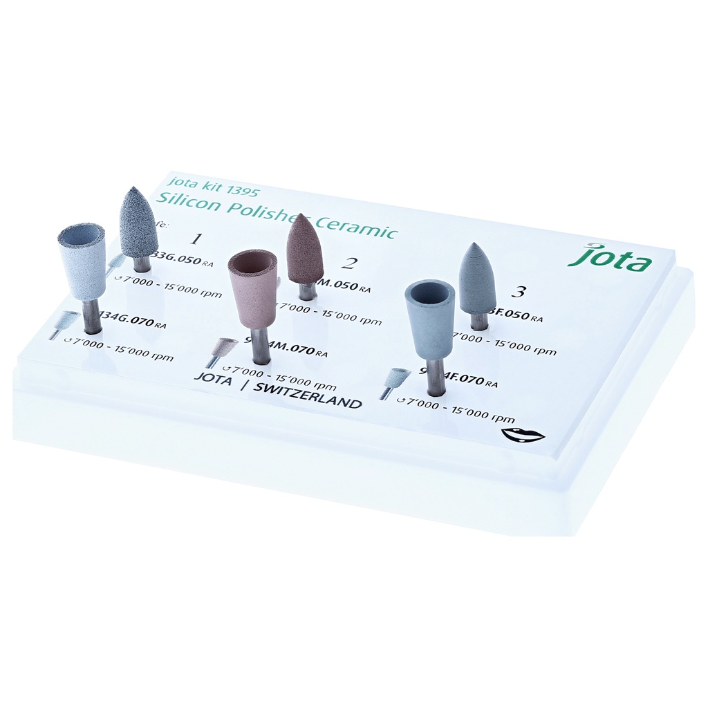 Kit pulidores cerámica JOTA: brillo y acabado profesional.