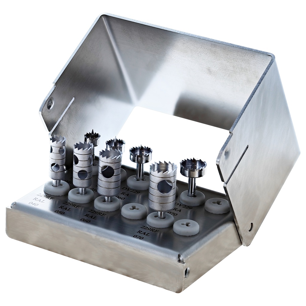 Kit Trefinas básico JOTA para implantes dentales.