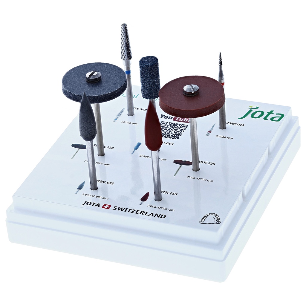 Kit acabado metales JOTA: pulido y brillo dental profesional.