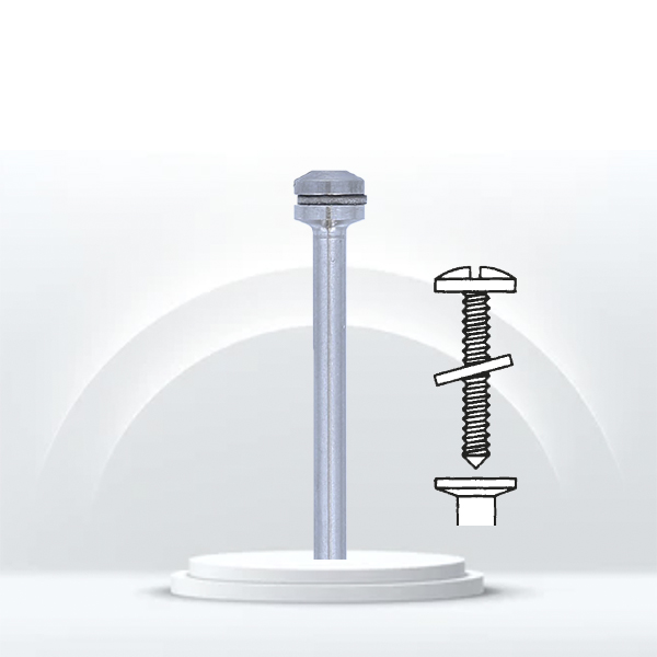 Mandril acero inox JOTA para discos HP, uso dental.