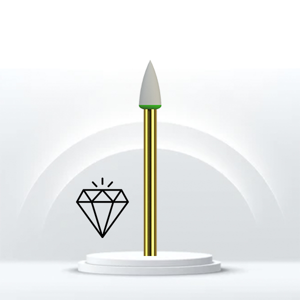 Pulidor llama composite fino JOTA 9834. Acabado dental profesional.