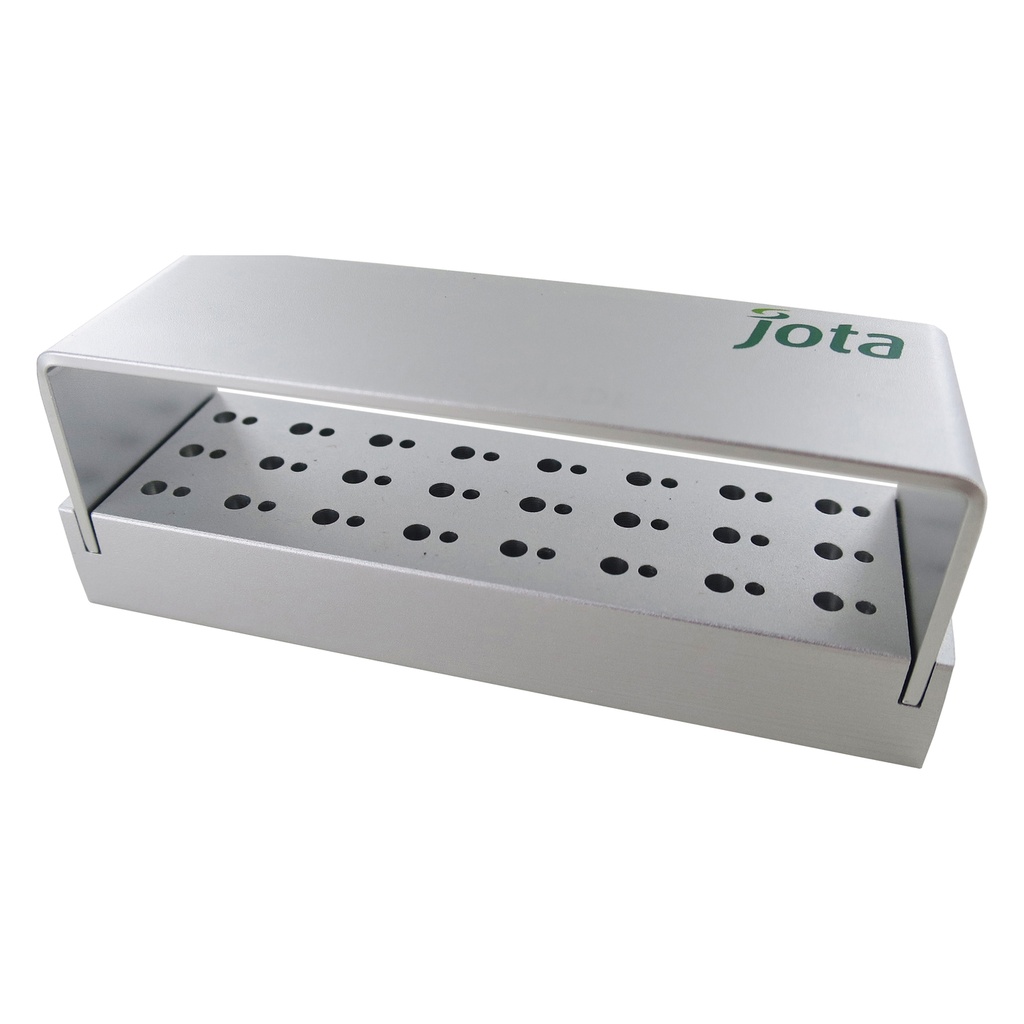 Fresero aluminio JOTA 24 huecos FG/RA para fresas dentales.