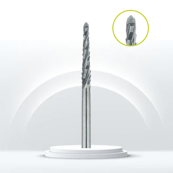 Fresa carburo Lindemann cónica JOTA CX162S. Odontología.