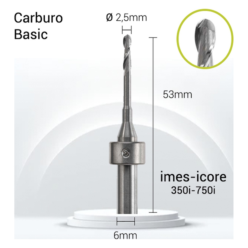 Carburo 6mm JOTA para ZrO, PMMA, PEEK (II6-J12-025)