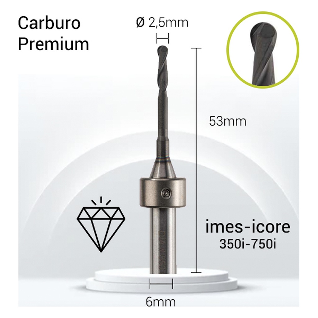 Carburo + Diamante 6mm JOTA para II6-J12C-025 dental