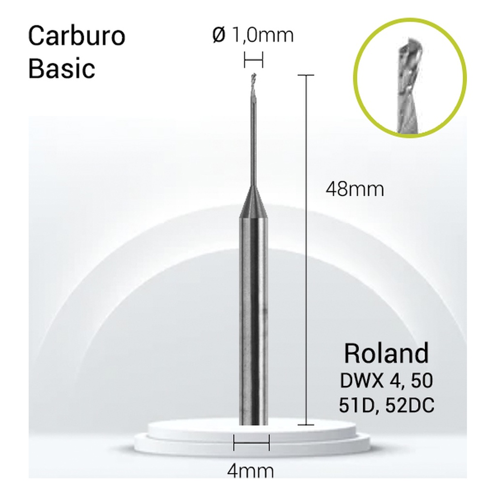 Carburo 4mm PMMA R4-J10-010 JOTA. Fresa dental para acrílico.