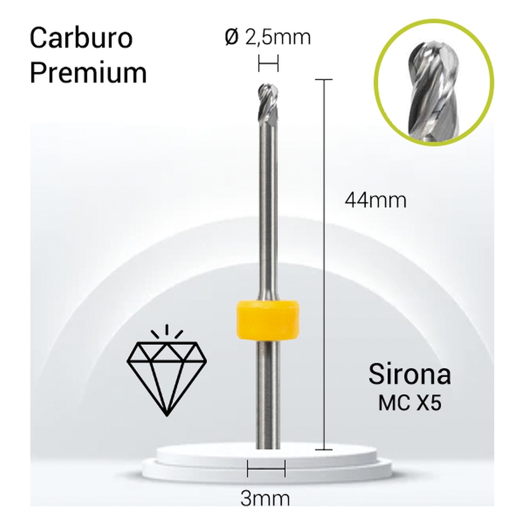 Carburo JOTA 3mm zirconio S3-J43-025. Fresas dentales alta calidad.