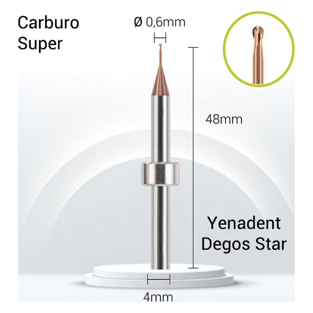 Carburo JOTA Super 3mm CrCo Y4-J22-006. Fresas dentales para laboratorio.