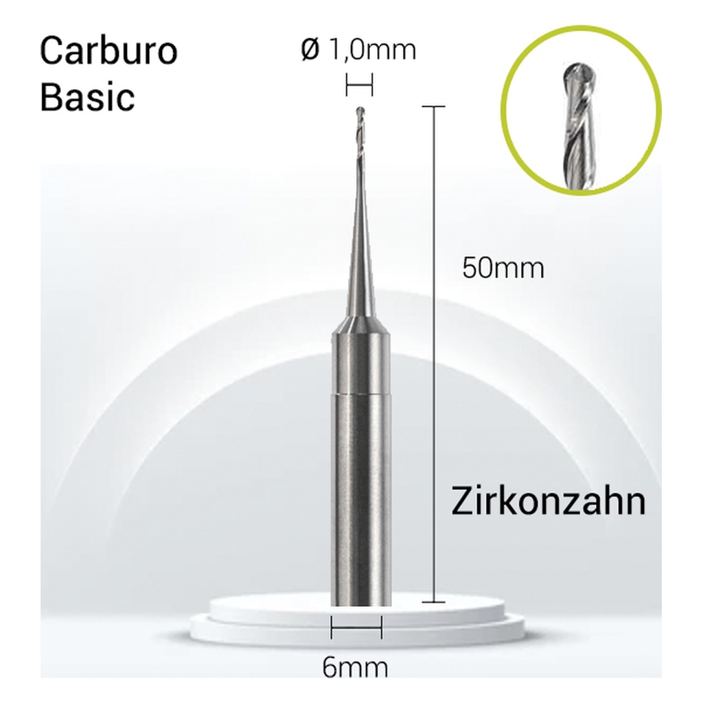 Carburo 6mm JOTA para PMMA y Cera ZZ6-J09-010. Fresado dental preciso.