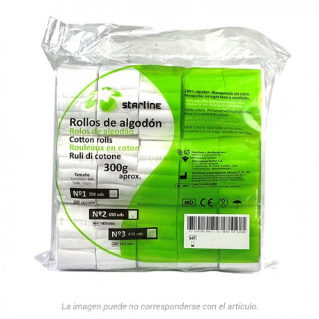 Rollo de algodón dental STARLINE, absorbente y suave.