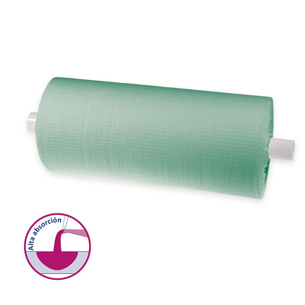 Baberos dentales Medicaline verde, 61x53cm, desechables. Pack 80 unidades.