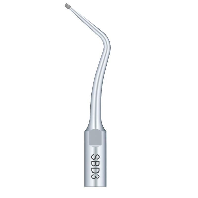 Punta ultrasonidos Woodpecker SBD3 compatible Satelec diamantada para cavidades.
