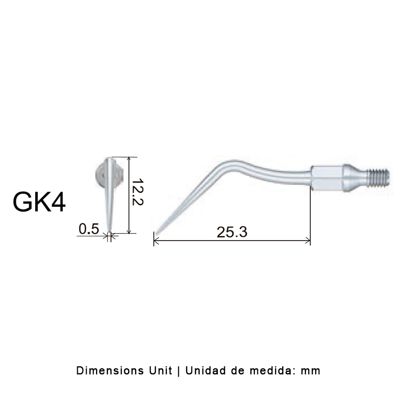 Punta profilaxis extra larga Woodpecker para KaVo Sonicflex