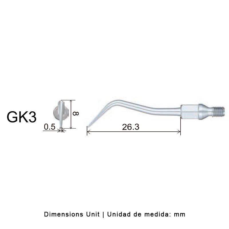 Punta profilaxis Woodpecker para KaVo Sonicflex 2000N/2003 y ECO S2