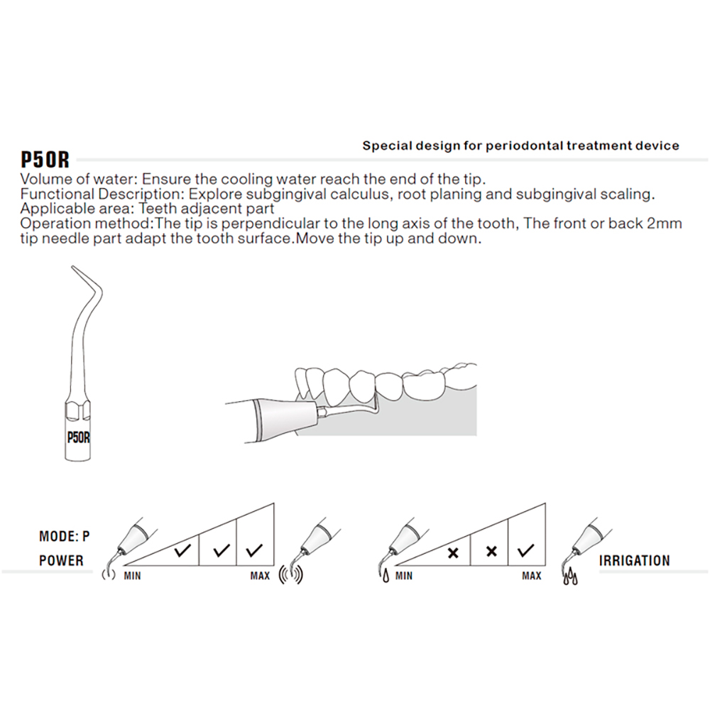 Punta Woodpecker P50R Perio para PT-A, PT-B, PT3 y PT5.
