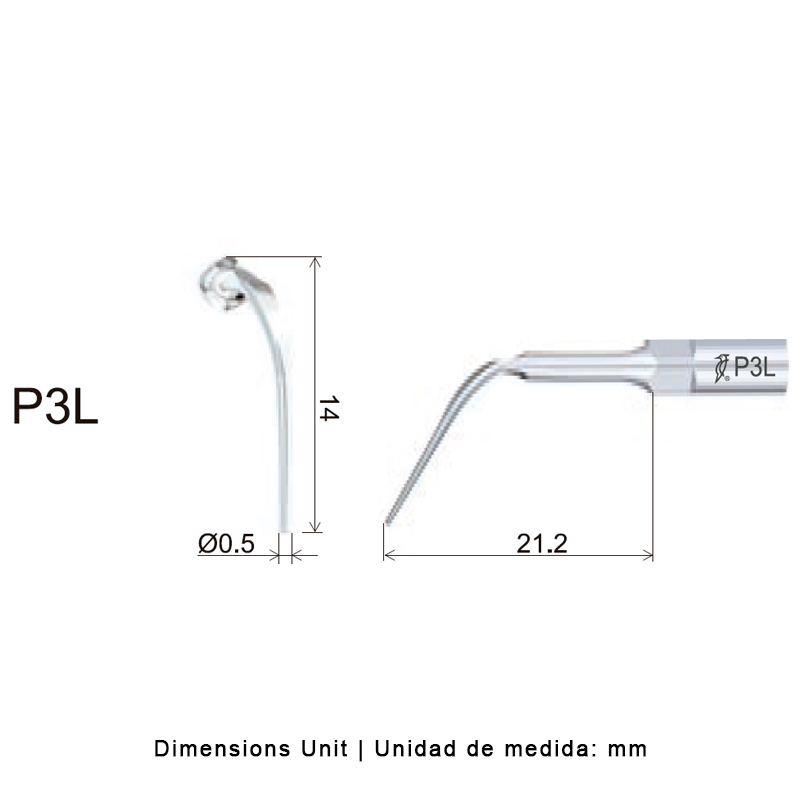 Punta ultrasonidos Woodpecker P3 Perio compatible EMS