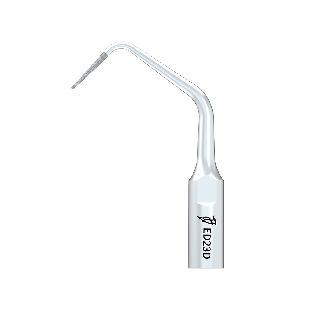 Punta ultrasonidos Woodpecker ED23D compatible Satelec diamantada para endodoncia.