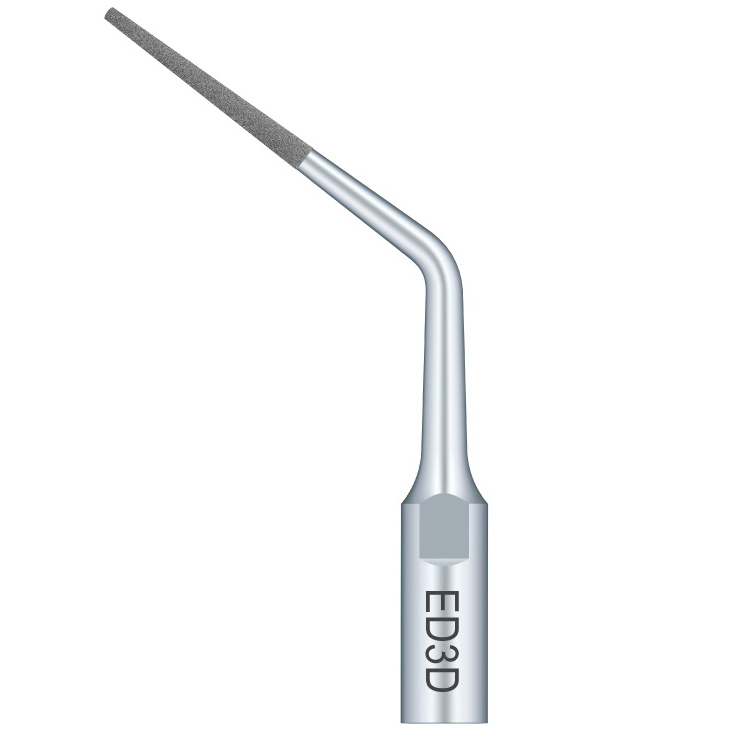 Punta ultrasonidos Woodpecker ED3D compatible Satelec diamantada para endodoncia.
