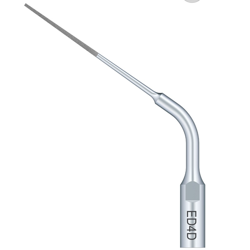 Punta ultrasonidos Woodpecker ED4D diamantada compatible Satelec para endodoncia.
