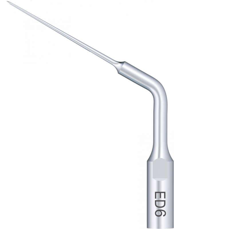 Punta ultrasonidos Woodpecker ED6 compatible Satelec para endodoncia.