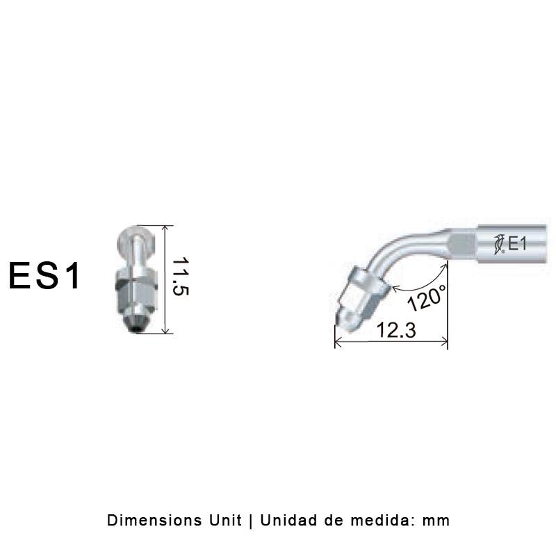 Punta Endochuck ultrasonidos Woodpecker ES1 compatible SIRONA Endo