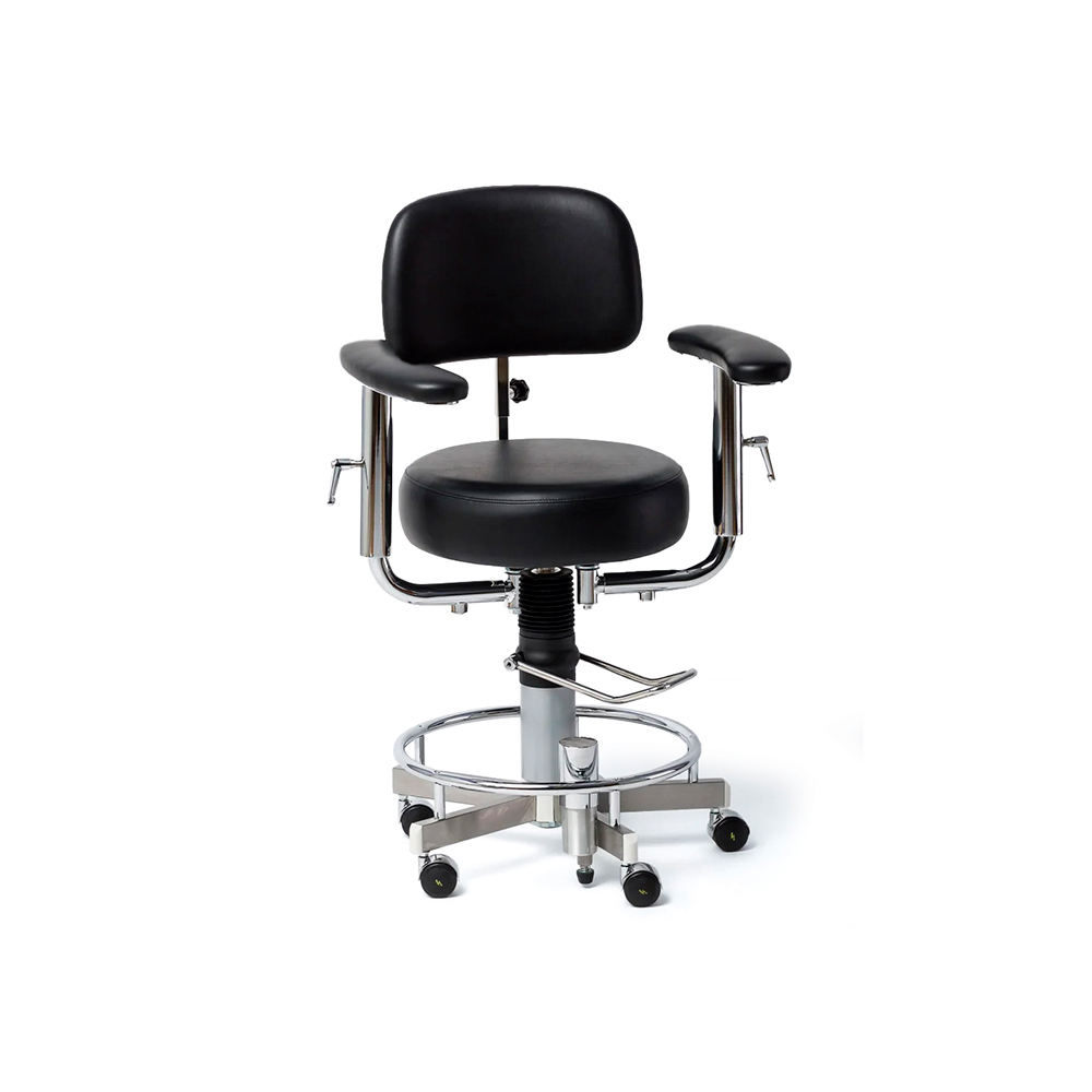 Taburete quirófano COBURG MEDICALIFT 3030 con apoyabrazos quirúrgico y freno centralizado