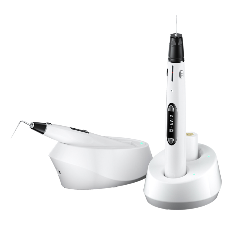 Woodpecker Fi-E + Fi-P: Sistema obturación gutapercha eléctrico blanco.