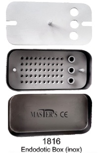 Caja endo inox MASTER para instrumental dental.