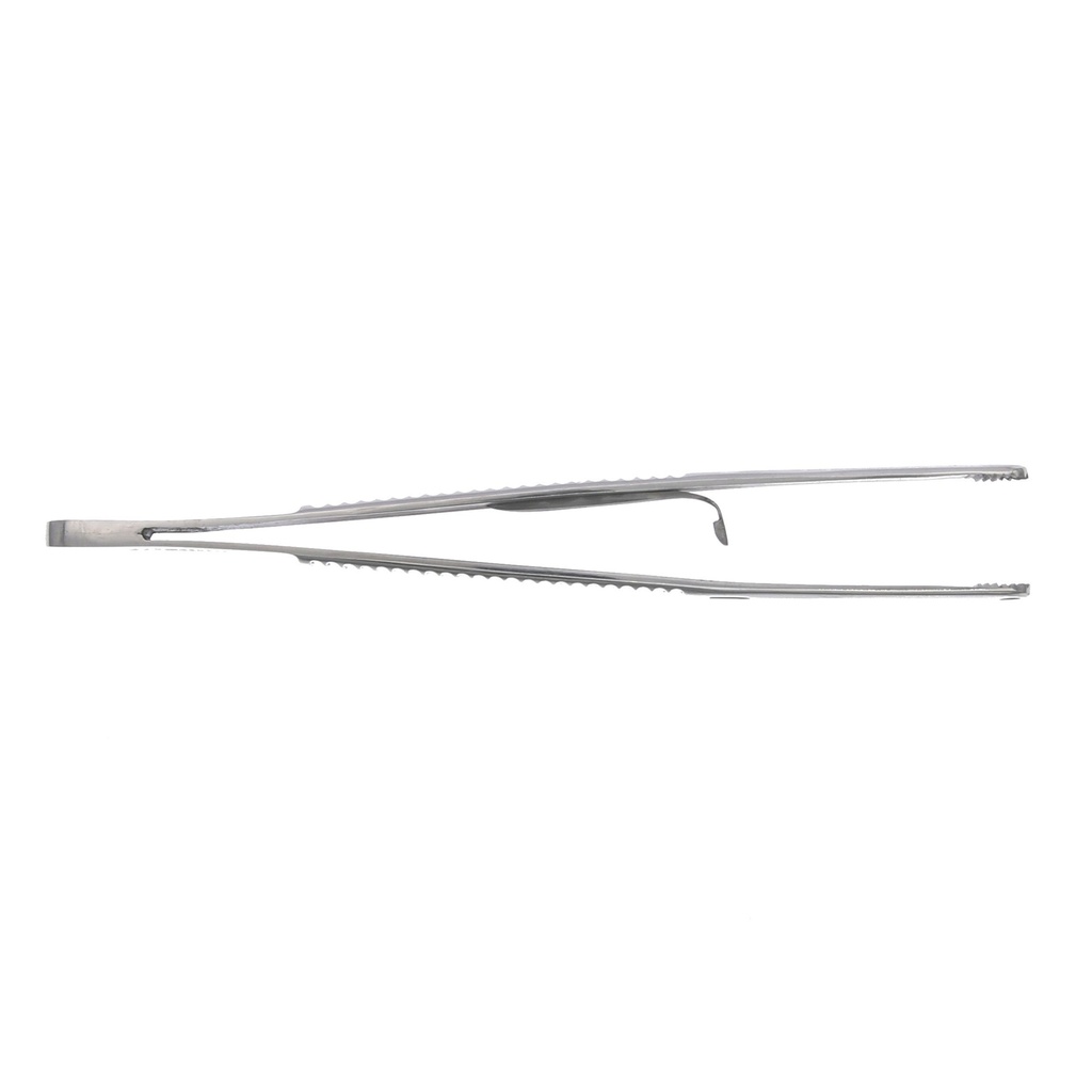 Pinza recta implantes MASTER con bloqueo. Herramienta dental precisa.