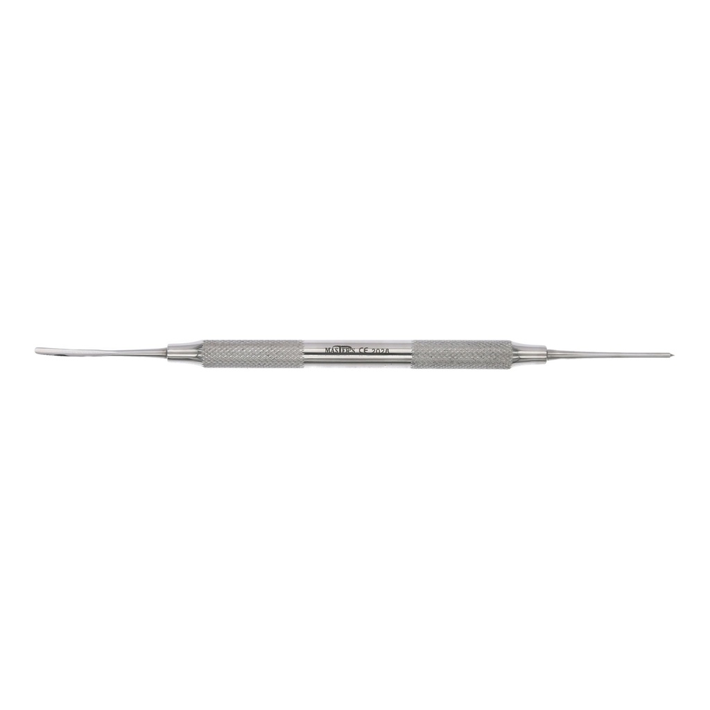 Posicionador membrana doble MASTER: espátula y micropunta dental.