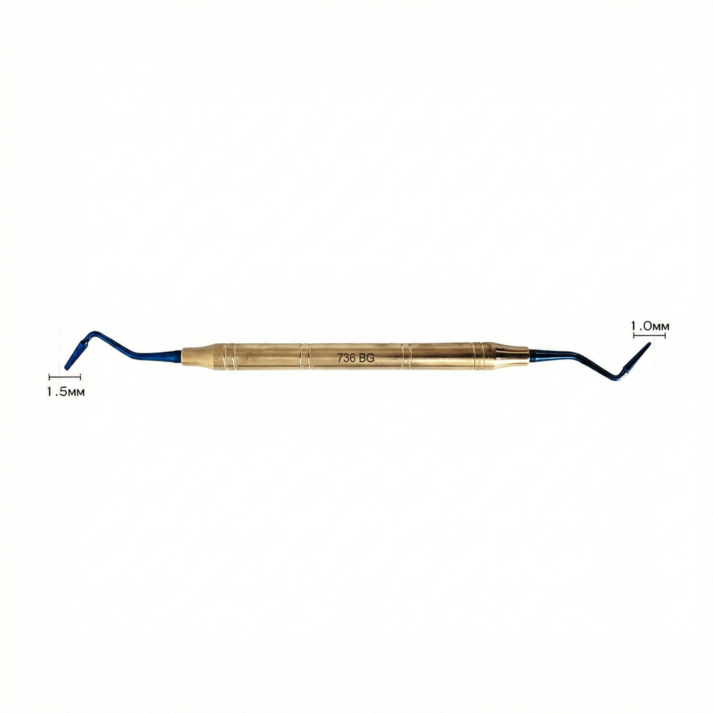 Atacador doble lanza titanio Master 8mm azul/dorado. Mango Tornado.