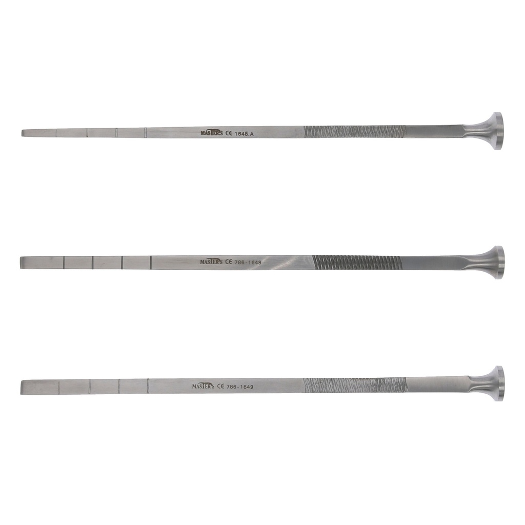 Cincel hueso recto 2mm Master para cirugía dental.