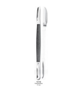 Cuchillo cera Lessmann MASTER hoja cóncava 17cm. Modelado dental preciso.