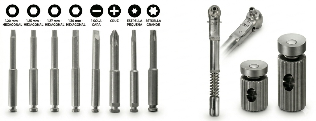 Kit destornillador dental MASTER con caraca universal (10 unidades)