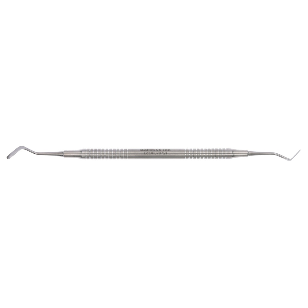 Espátula composite curva 2.2mm Master. Modelado dental preciso.