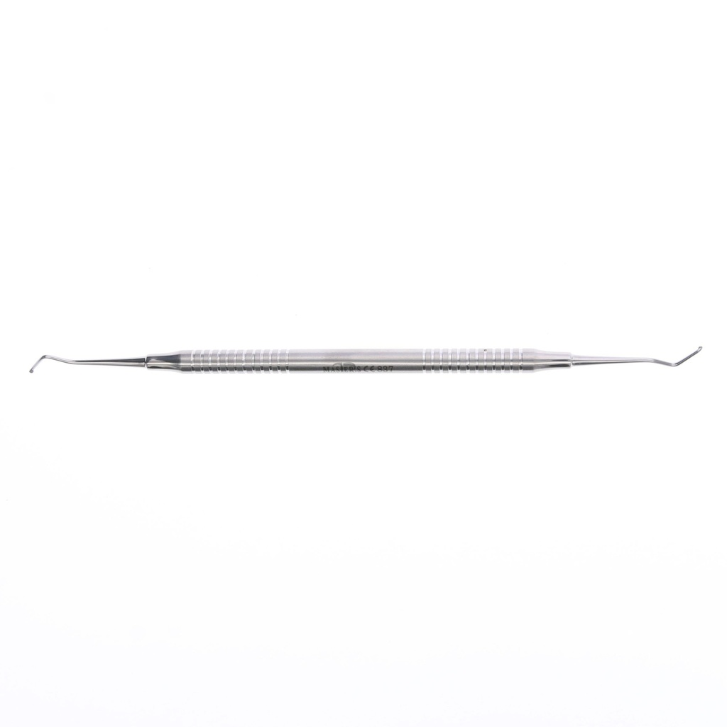 Excavador dental doble punta fina 1mm MASTER para odontología.