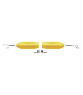 Excavador dental fino 1mm Master mango silicona. Instrumento odontológico.