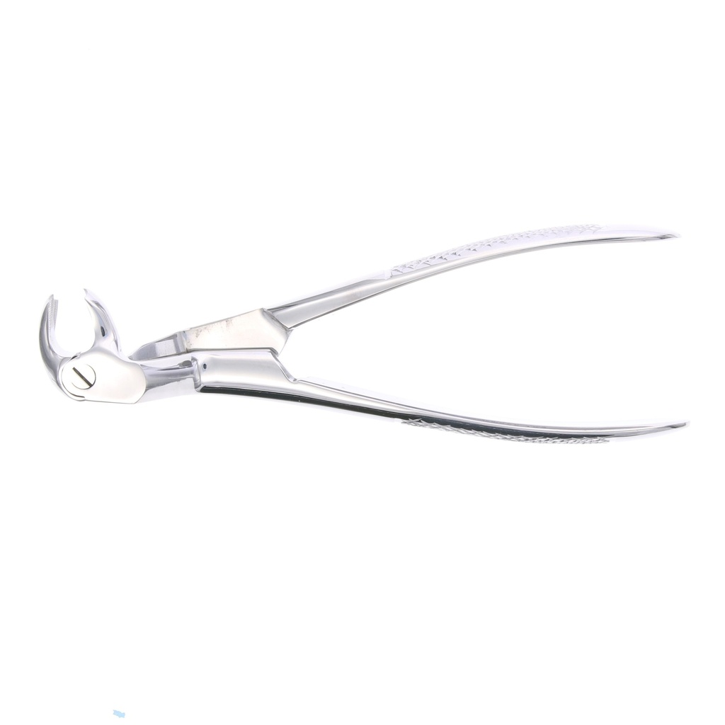 Fórceps Master 22R para extracción de muela del juicio inferior derecha.