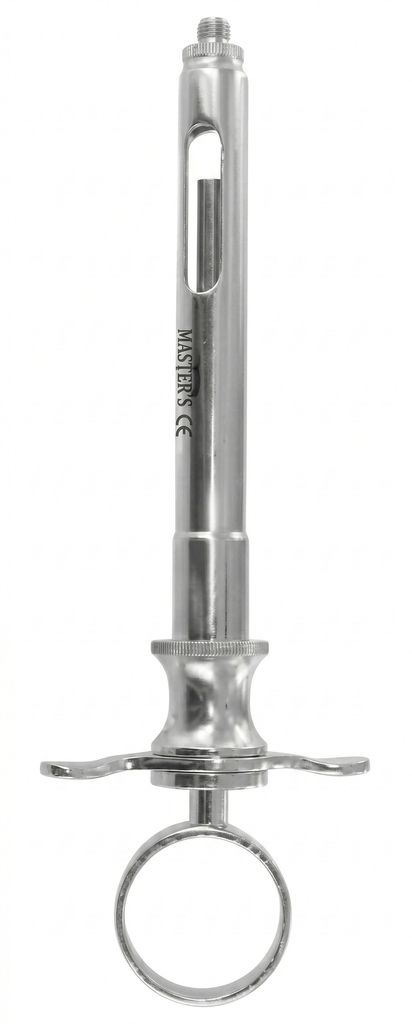 Jeringa dental clásica Master con arpón para anestesia.