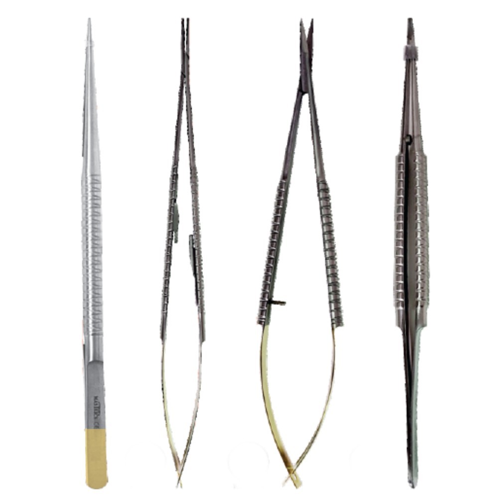 Kit Microcirugía Dental Master 4 Puntas Rectas