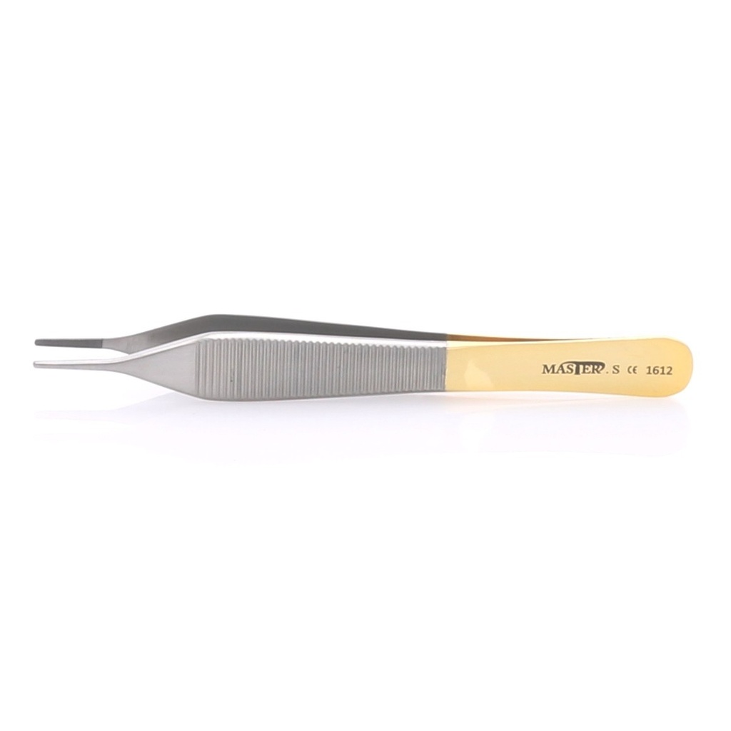 Pinza Adson sin dientes TC Master para disección precisa.